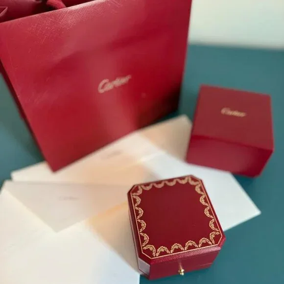 Cartier Ring Box and Bag - Picture 2 of 4